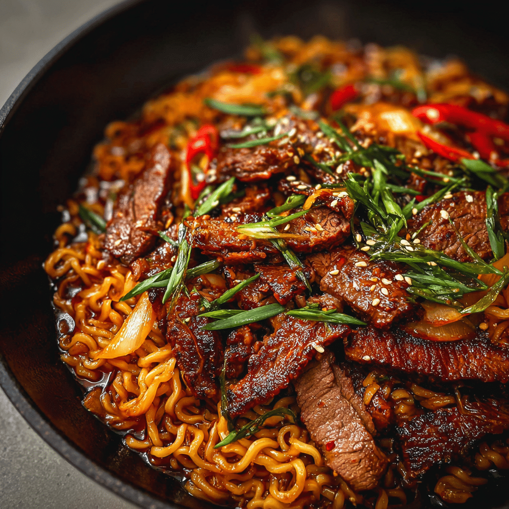 Spicy Korean Beef Noodles