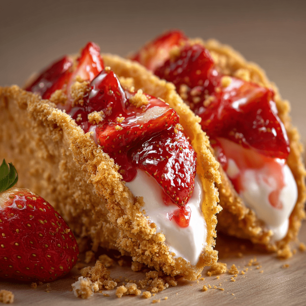 Strawberry Crunch Cheesecake Tacos